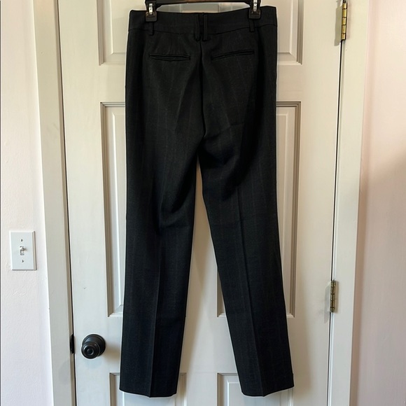 Zara Basic Dark Heathered Black Gray Straight Leg Dress Pants - Size 6 - Picture 5 of 9